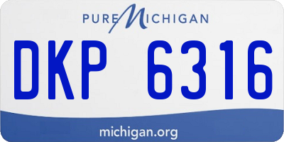 MI license plate DKP6316