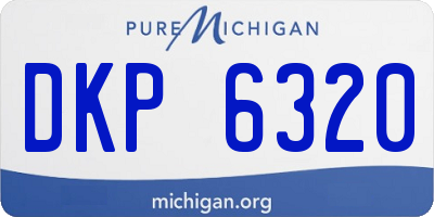 MI license plate DKP6320