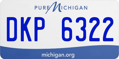 MI license plate DKP6322