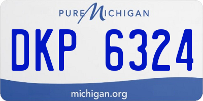 MI license plate DKP6324
