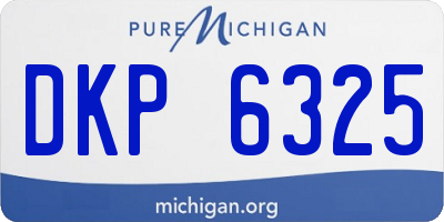 MI license plate DKP6325