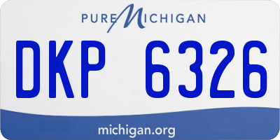 MI license plate DKP6326