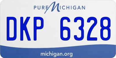 MI license plate DKP6328