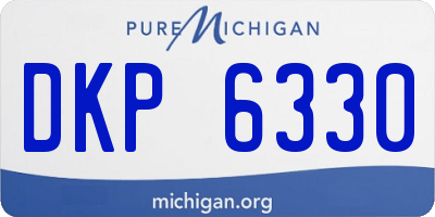 MI license plate DKP6330