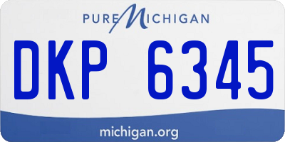 MI license plate DKP6345