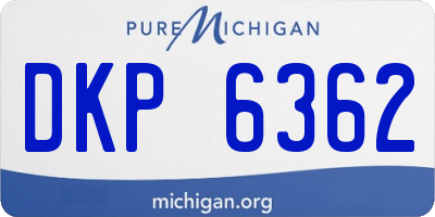 MI license plate DKP6362