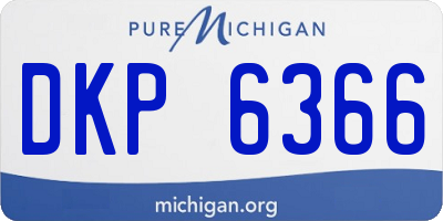 MI license plate DKP6366