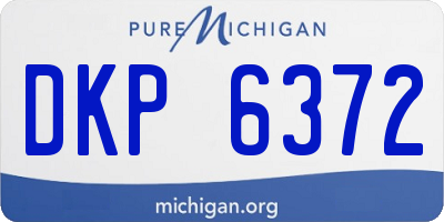 MI license plate DKP6372