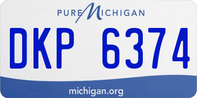 MI license plate DKP6374
