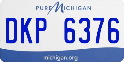 MI license plate DKP6376
