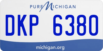 MI license plate DKP6380