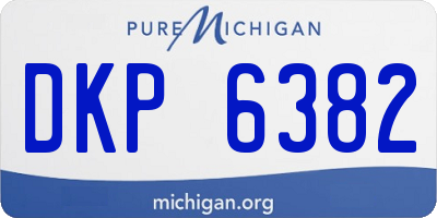 MI license plate DKP6382