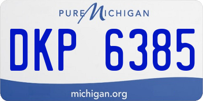 MI license plate DKP6385