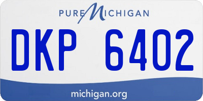MI license plate DKP6402