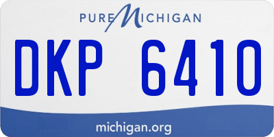MI license plate DKP6410
