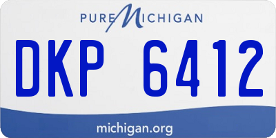 MI license plate DKP6412