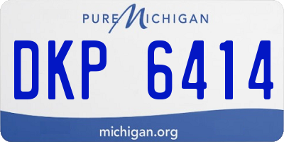 MI license plate DKP6414