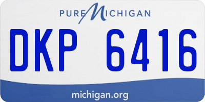 MI license plate DKP6416