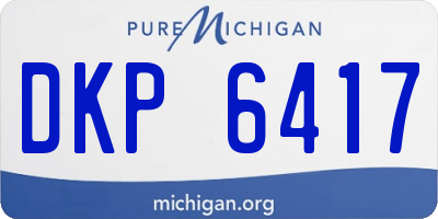 MI license plate DKP6417