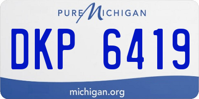 MI license plate DKP6419