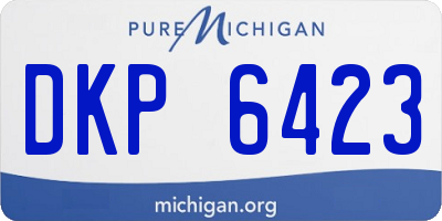 MI license plate DKP6423