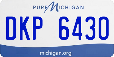 MI license plate DKP6430