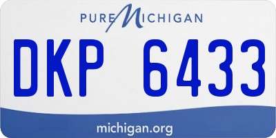 MI license plate DKP6433