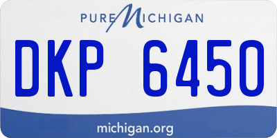 MI license plate DKP6450