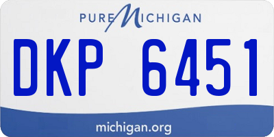MI license plate DKP6451