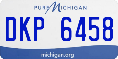 MI license plate DKP6458
