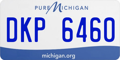 MI license plate DKP6460
