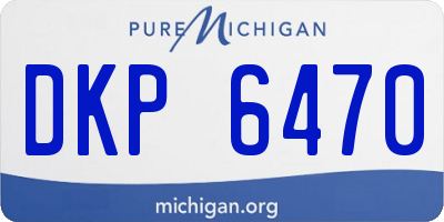 MI license plate DKP6470