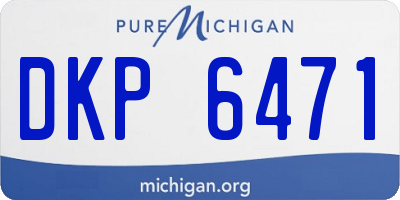 MI license plate DKP6471