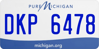 MI license plate DKP6478