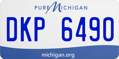 MI license plate DKP6490
