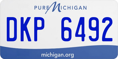 MI license plate DKP6492