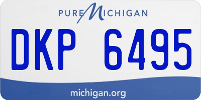 MI license plate DKP6495
