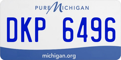 MI license plate DKP6496