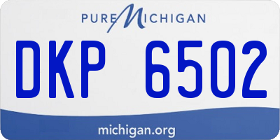 MI license plate DKP6502