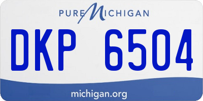 MI license plate DKP6504