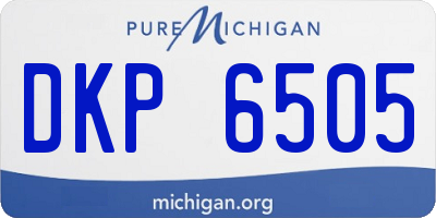 MI license plate DKP6505