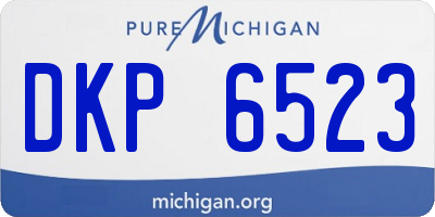 MI license plate DKP6523