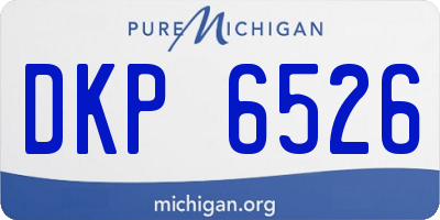 MI license plate DKP6526
