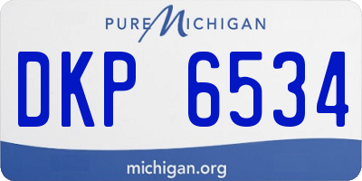 MI license plate DKP6534
