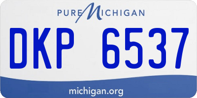 MI license plate DKP6537