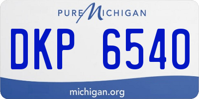MI license plate DKP6540