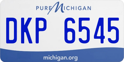 MI license plate DKP6545