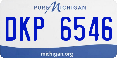 MI license plate DKP6546