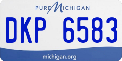 MI license plate DKP6583