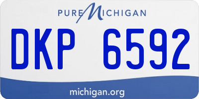 MI license plate DKP6592